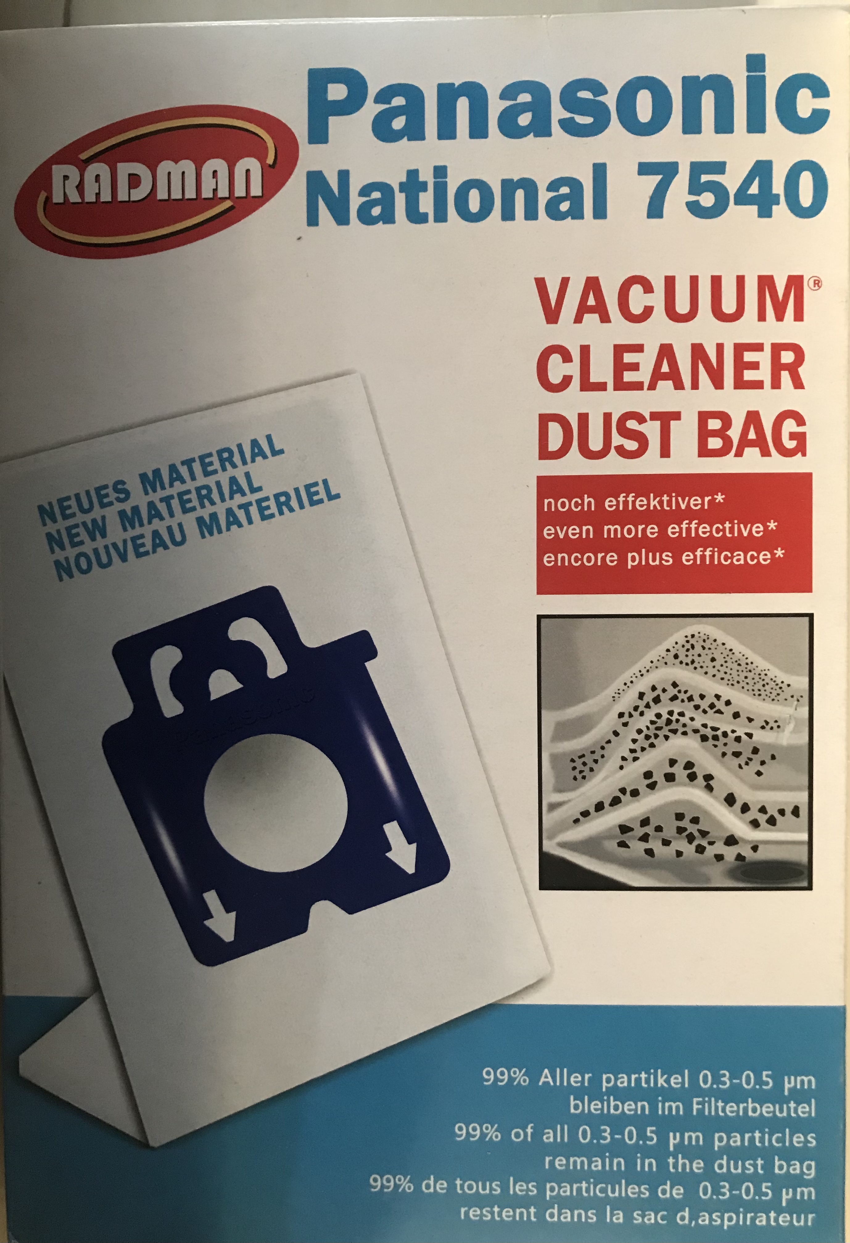 پاکت جارو برقی Panasonic National7540