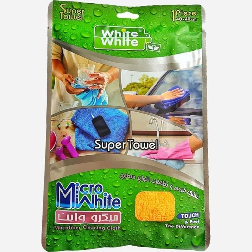دستمال میکرو وایت (White White) مخصوص خشک کردن و نظافت انواع سطوح