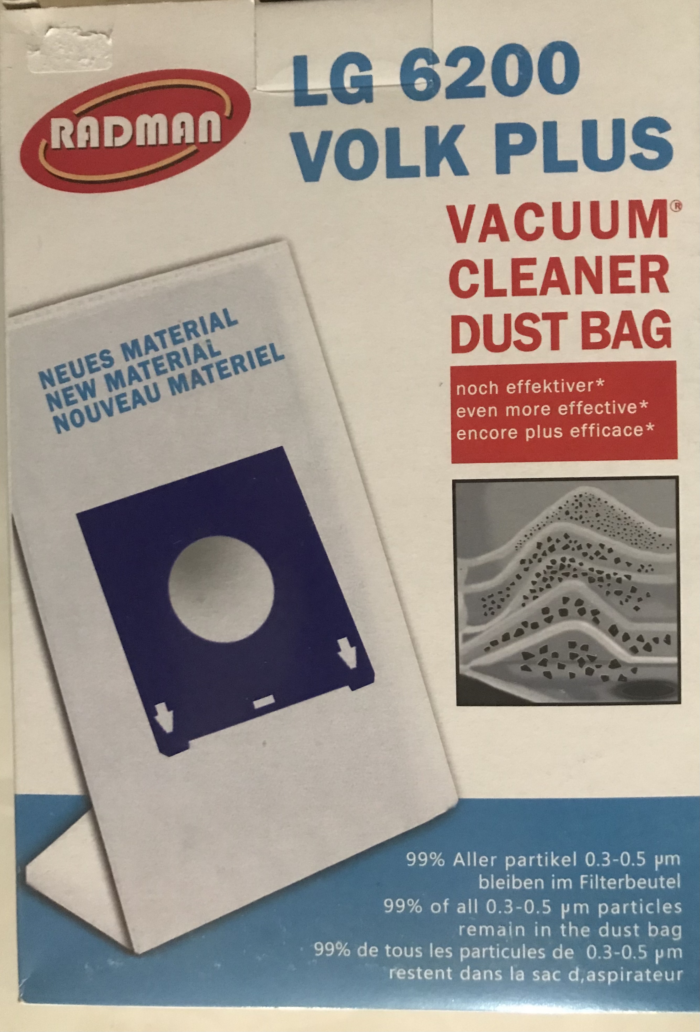 پاکت جارو برقی LG 6200 VOLK PLUS