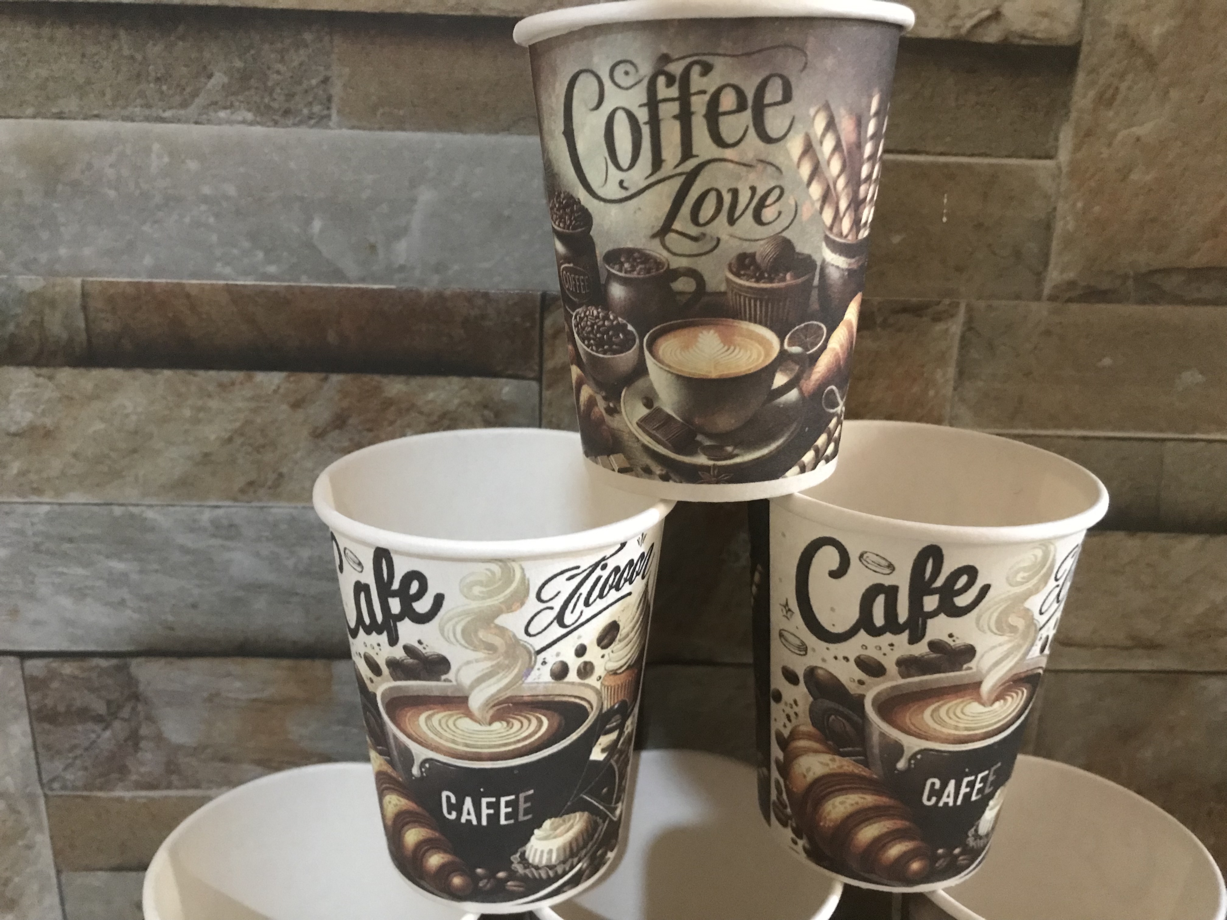لیوان کاغذی یکبار مصرف مدل Coffee Love