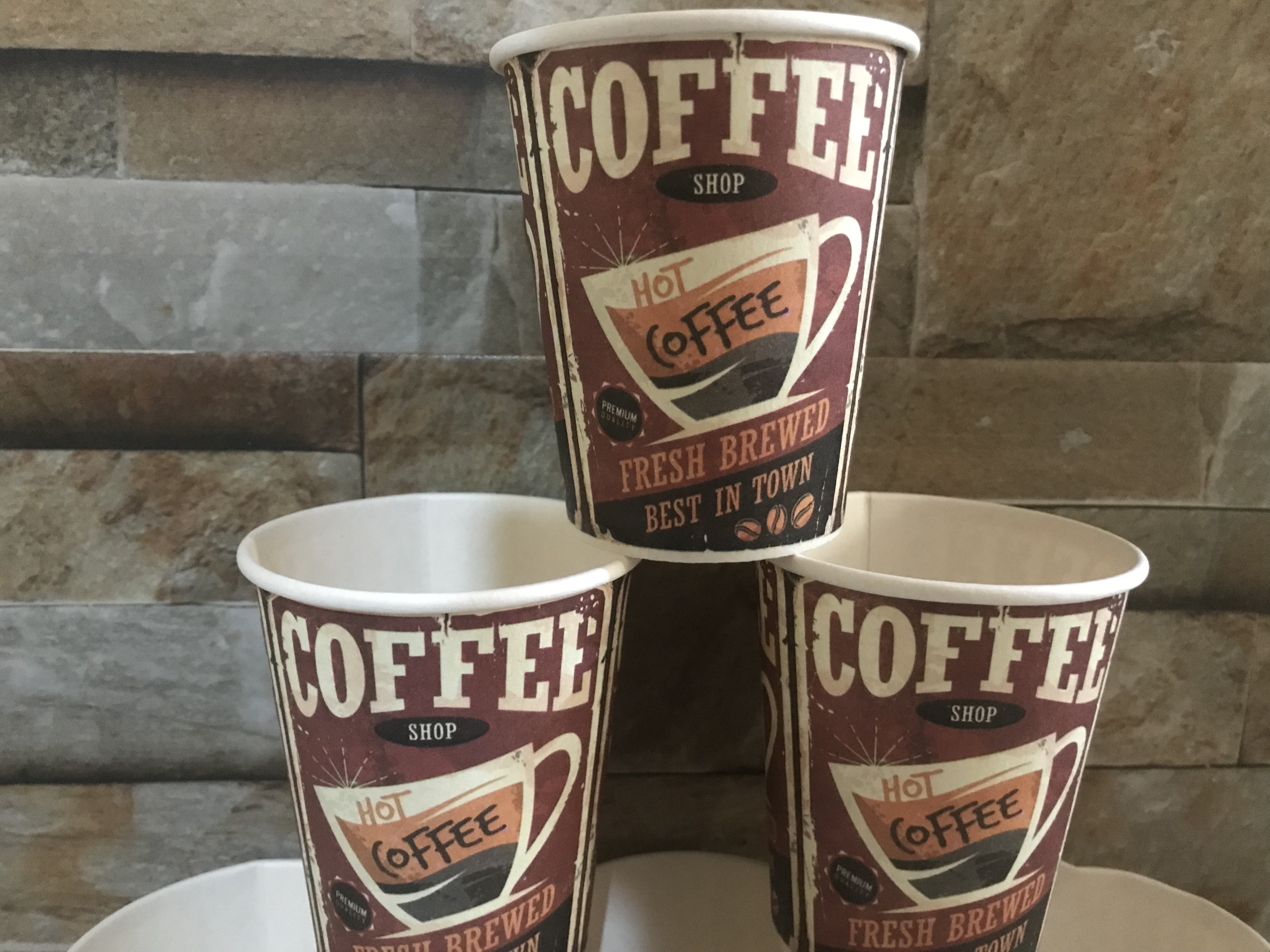 لیوان یکبار مصرف کاغذی مدل SHOP