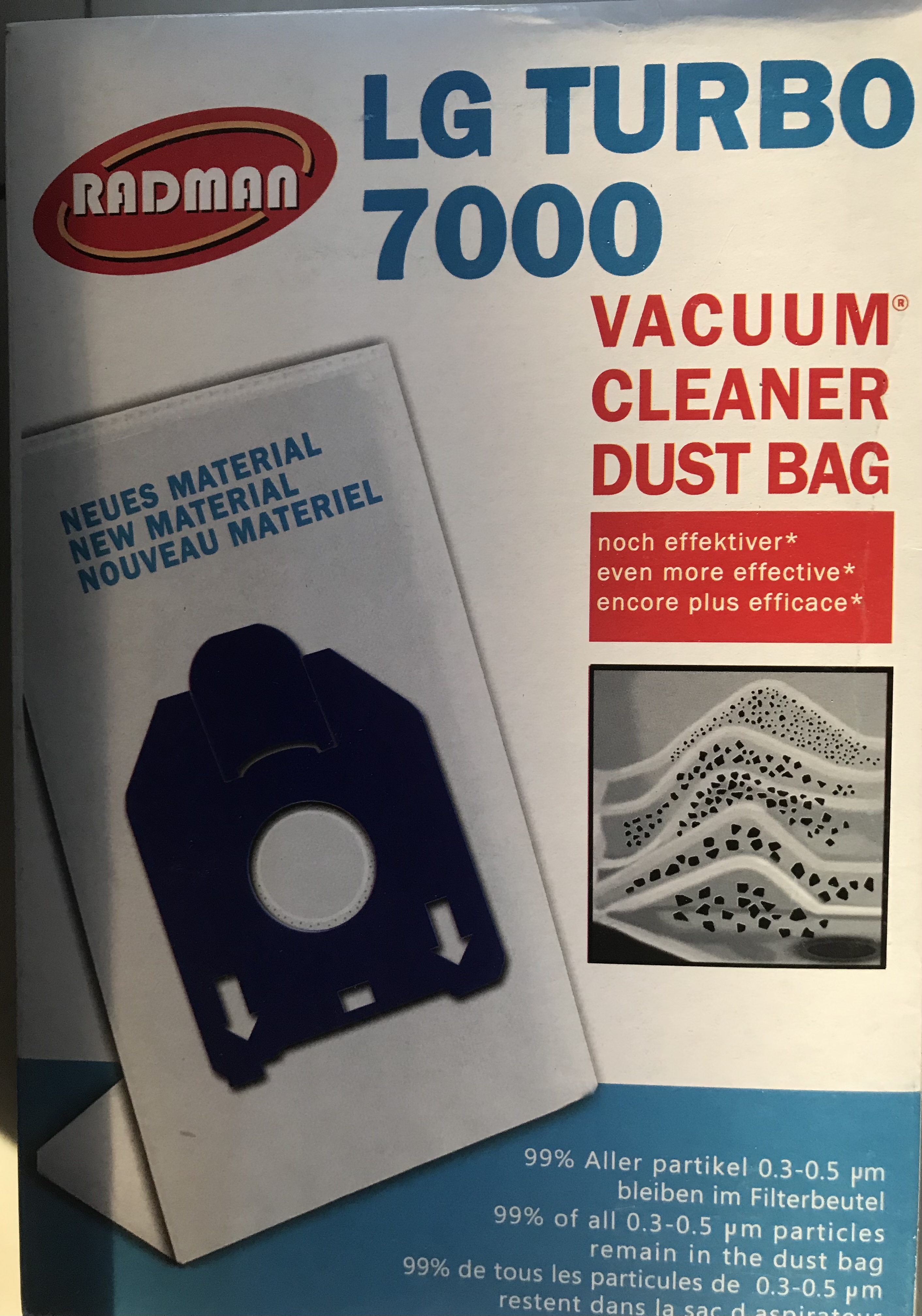 پاکت جارو برقی LG TURBO 7000